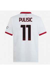 AC Milan Christian Pulisic #11 Voetbaltruitje Uit tenue 2024-25 Korte Mouw